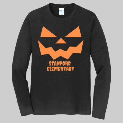 Adult Long Sleeve Shirt - Jack O Lantern - Orange Thumbnail