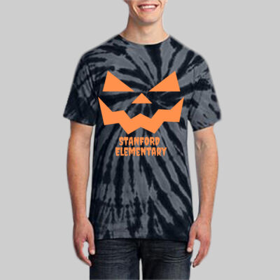 Adult Tie-Dye T-Shirt - Jack O Lantern - Orange Thumbnail