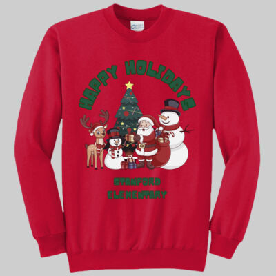 Adult Crewneck - Happy Holidays - Green Thumbnail