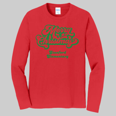 Adult Long Sleeve Shirt -  Merry Christmas - Green Thumbnail