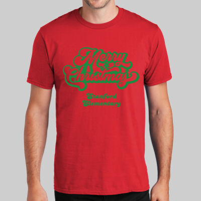 Adult T-Shirt -  Merry Christmas - Green Thumbnail