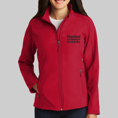 Women's Core Soft Shell Jacket - School Name - Black Thumbnail