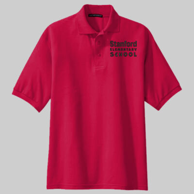 Silk Touch Polo - School Name - Black Thumbnail