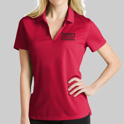 Women's Dri FIT Micro Pique 2.0 Polo - School Name - Black Thumbnail