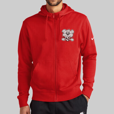 Club Fleece Sleeve Swoosh Full Zip Hoodie - School Logo Thumbnail