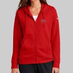 Women's Club Fleece Sleeve Swoosh Full Zip Hoodie - Stanford Thumbnail