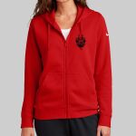 Women's Club Fleece Sleeve Swoosh Full Zip Hoodie - Stanford Thumbnail