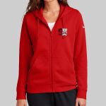 Women's Club Fleece Sleeve Swoosh Full Zip Hoodie - Stanford Thumbnail