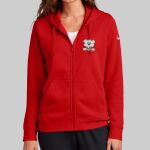 Women's Club Fleece Sleeve Swoosh Full Zip Hoodie - Stanford Thumbnail